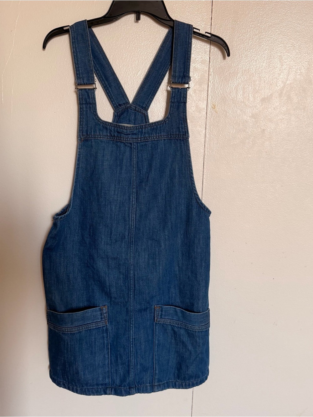 Topshop Moto Blue Denim Pinafore